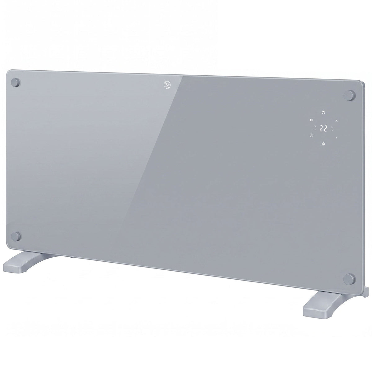 Glass panel heater with Alexa control for a home office
