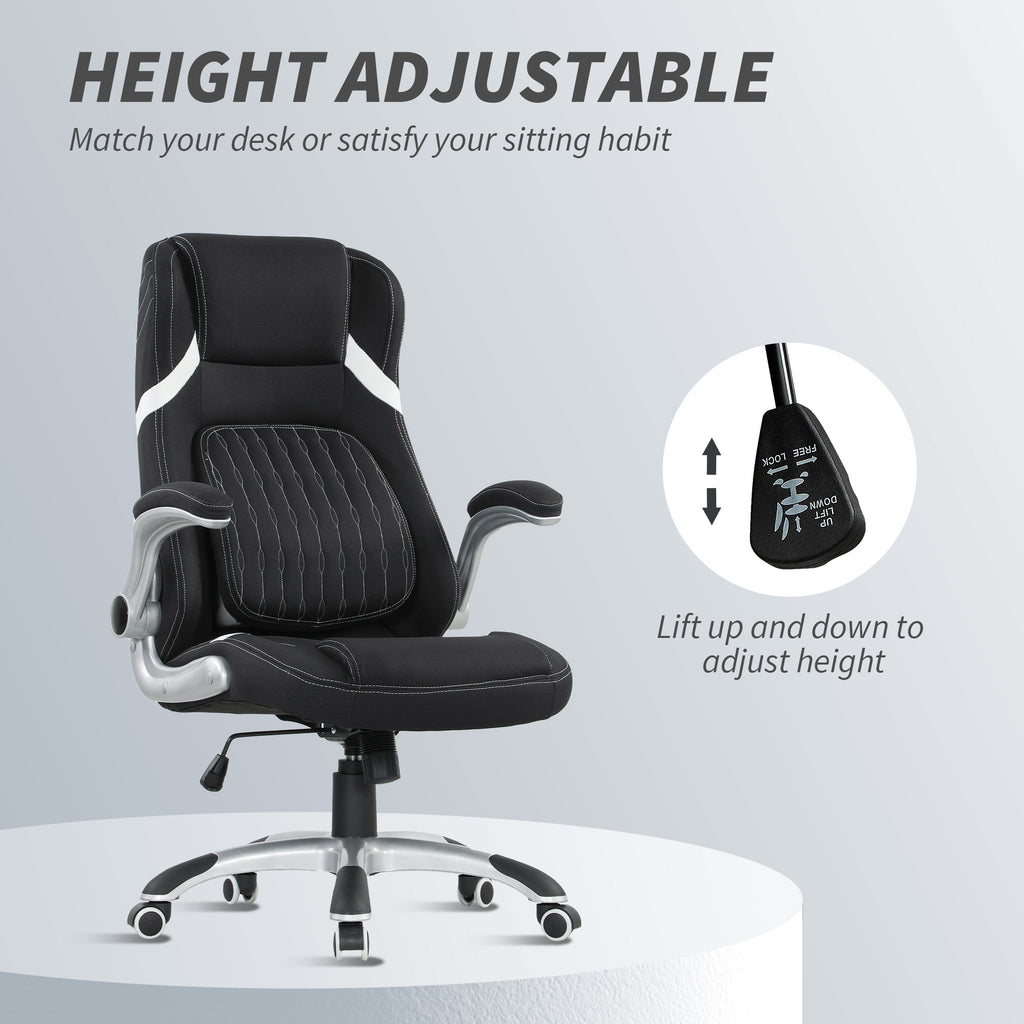 Linen-Look Ergonomic Office Chair