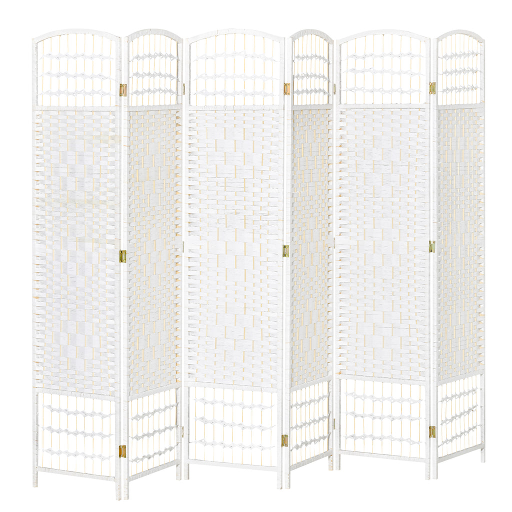 6-panel white room divider - view 3