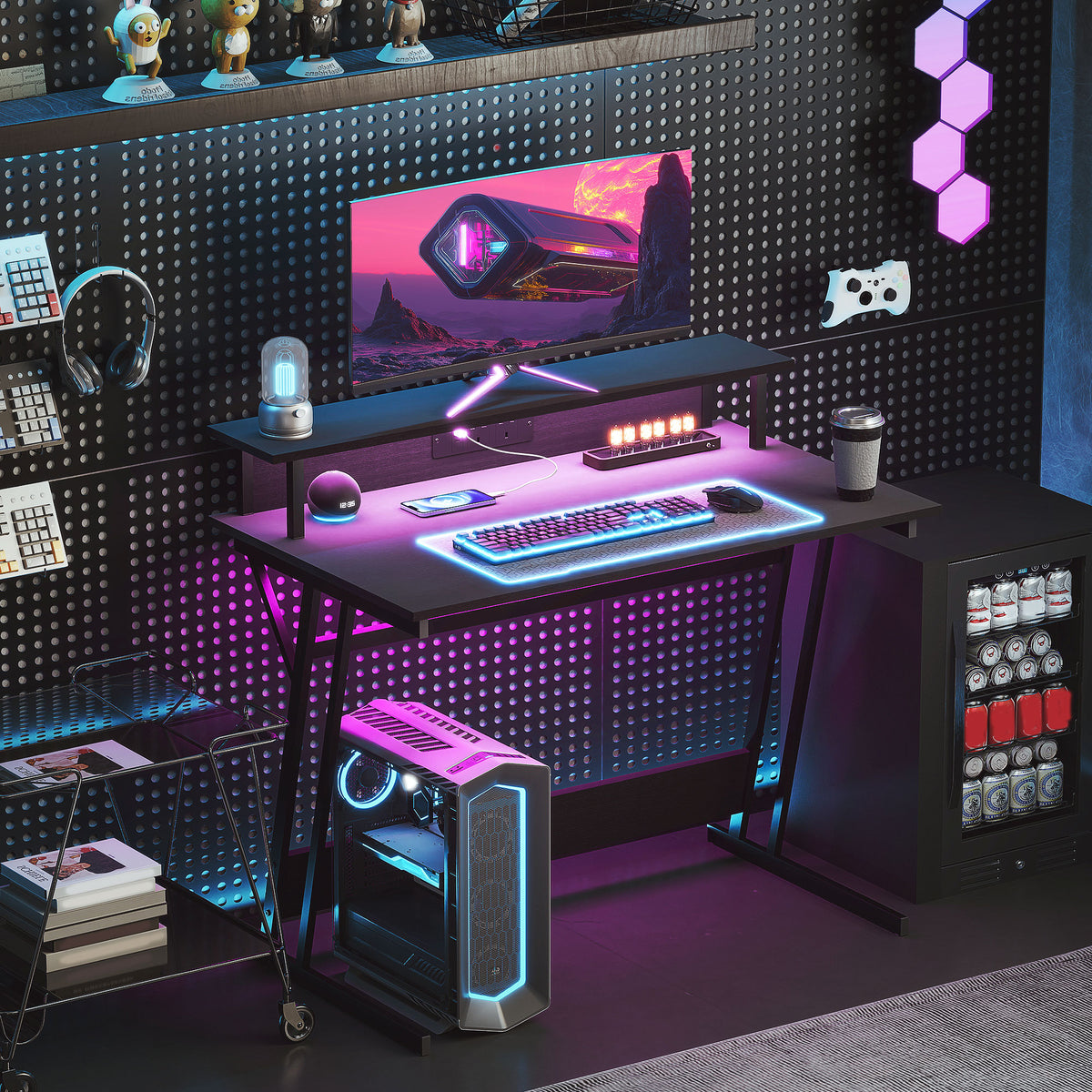 Z-Frame LED Gaming Desk