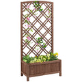 Wooden Planter with Trellis 122cm