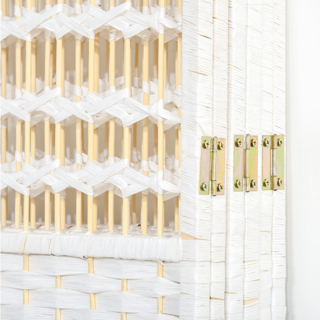 6-panel white room divider - view 5