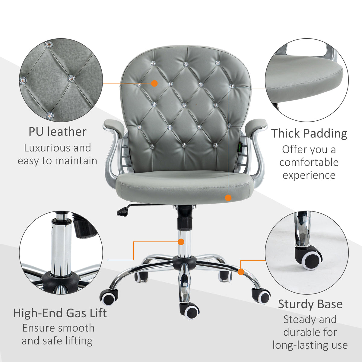 Diamante Tufted Office Chair