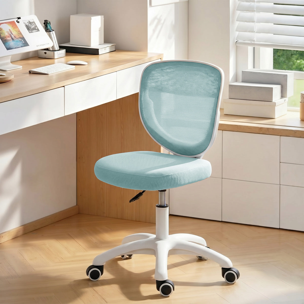 Armless Mesh Desk Chair