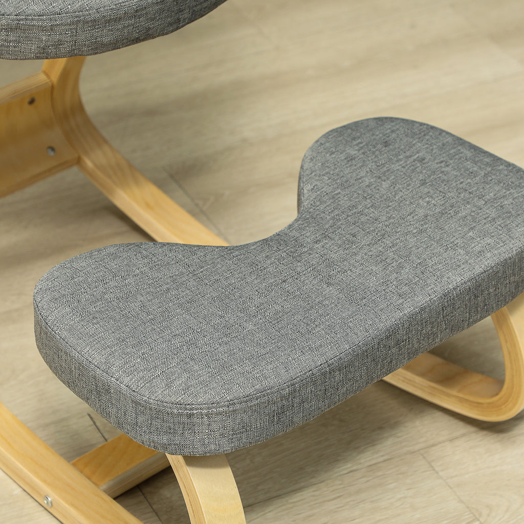 Ergonomic kneeling chair grey - view 4