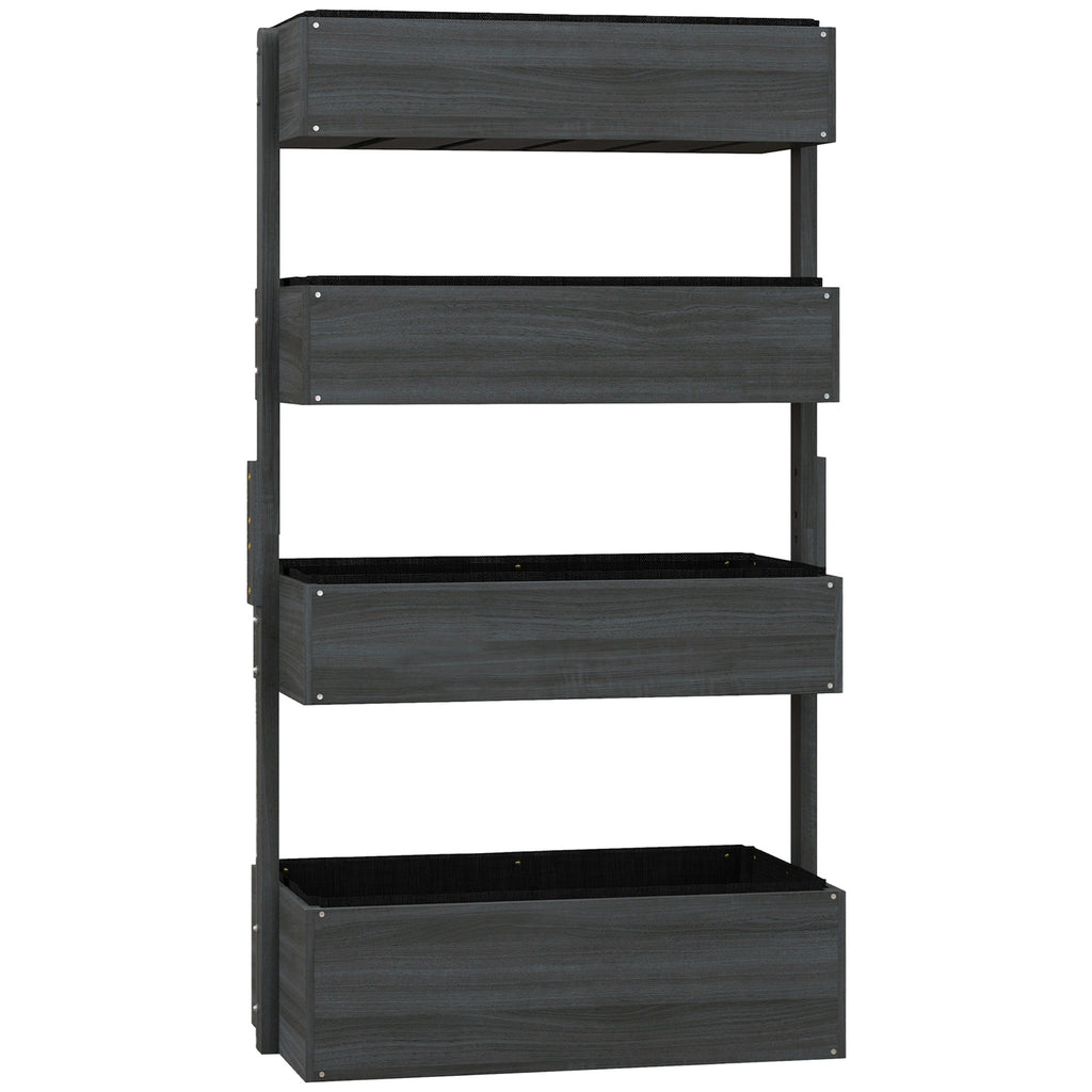 4-Tier Wooden Plant Stand