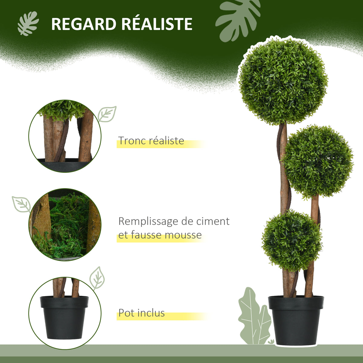 Artificial Boxwood Topiary 110cm
