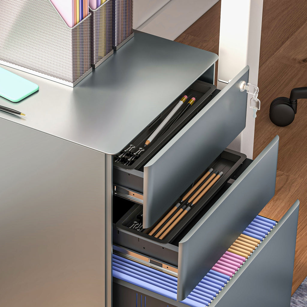 Rolling Steel Filing Cabinet