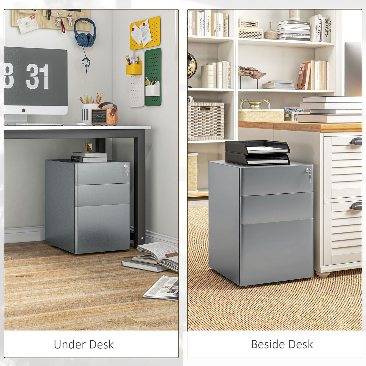 Rolling Steel Filing Cabinet