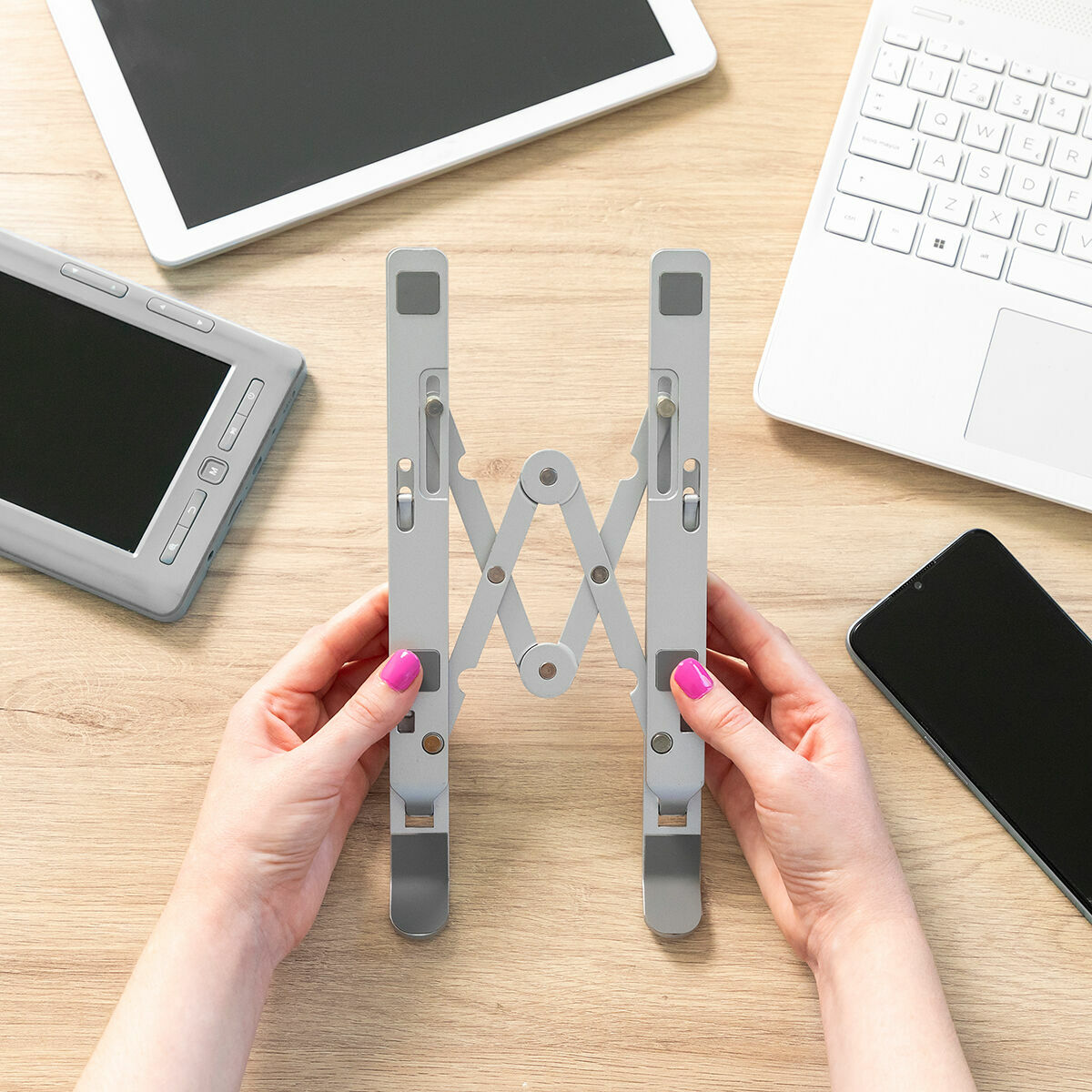 Folding and Adjustable Laptop Stand Flastan InnovaGoods-12