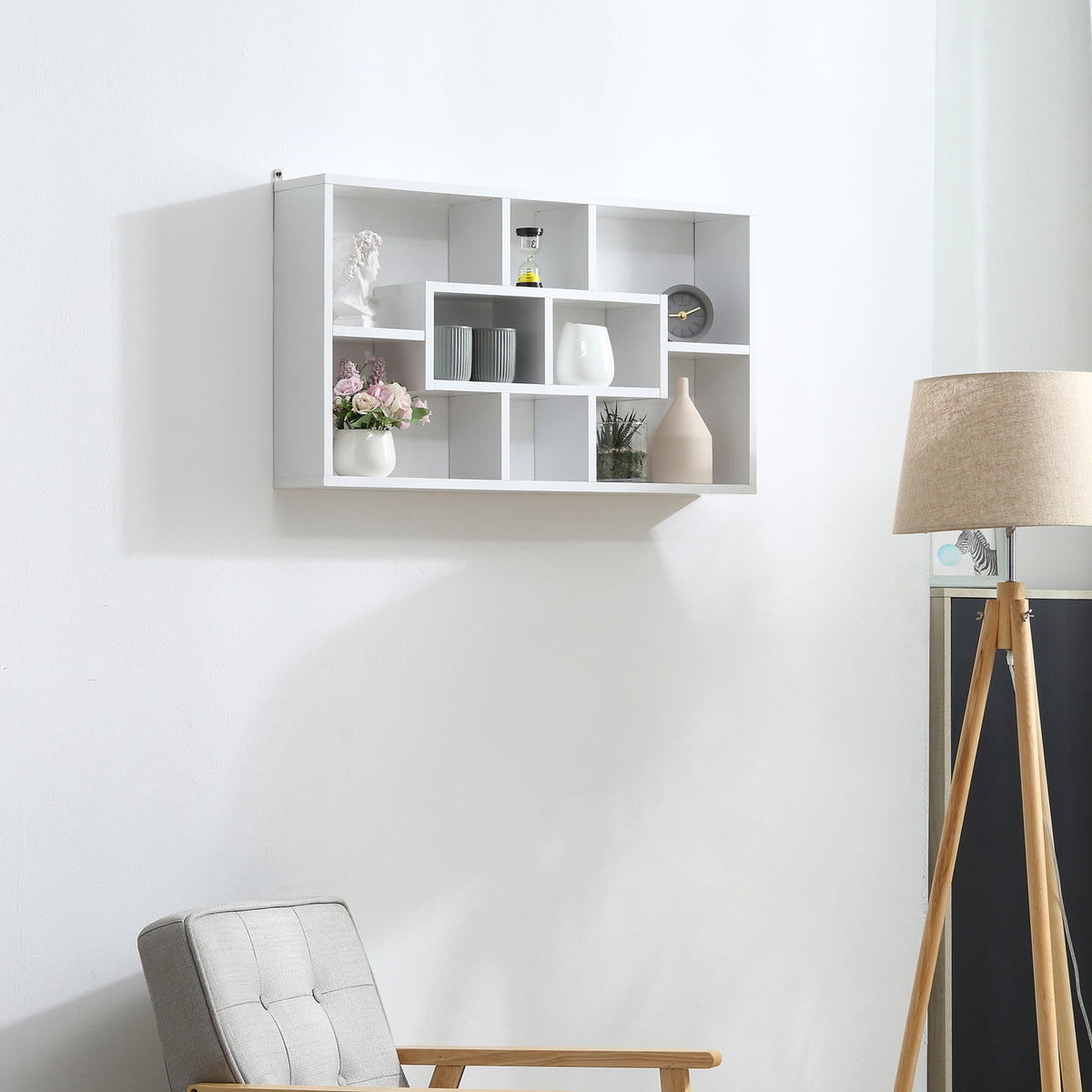 8-cube wall bookcase, white - view 4
