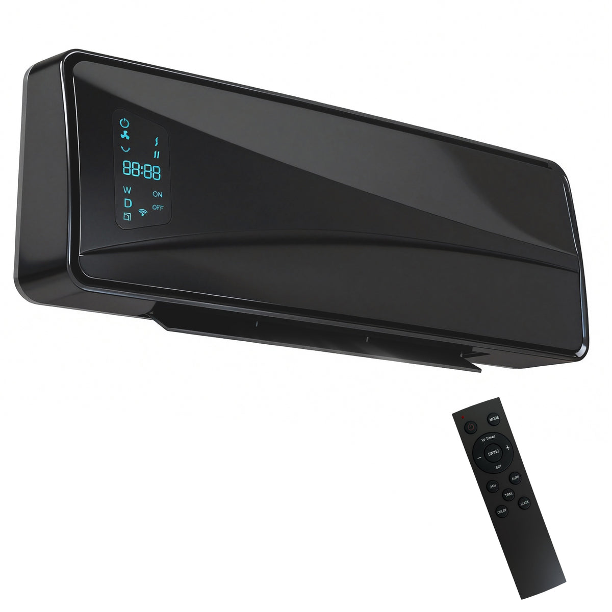 Wall Mounted Ceramic Heater 2000W Black