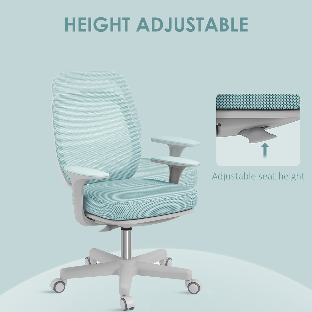 Mesh Back Office Chair, Light Green