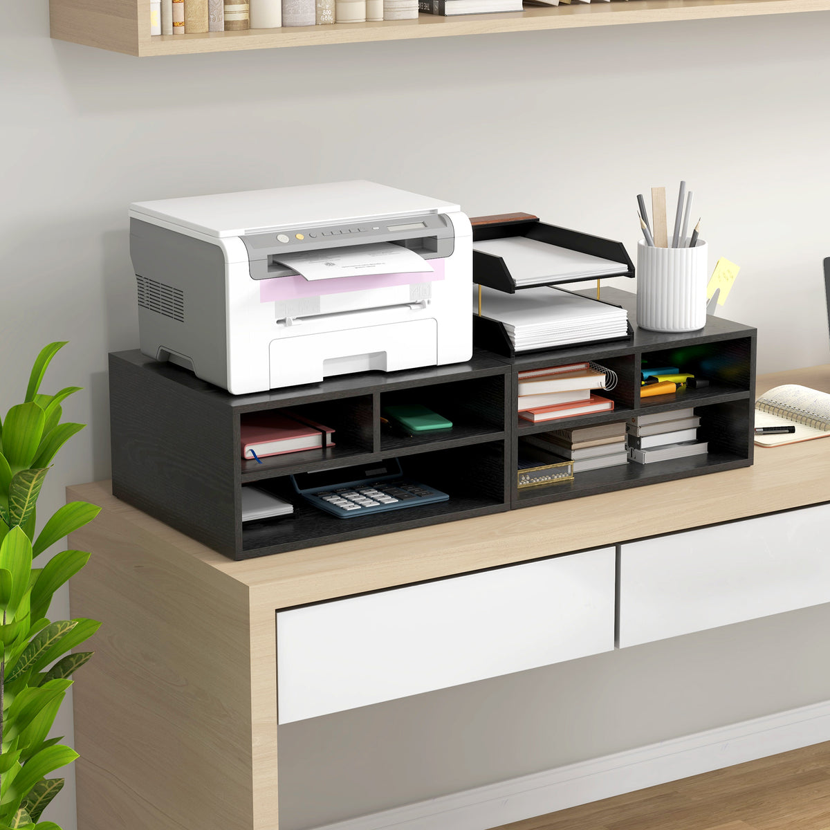 Printer and monitor stand, black - view 7