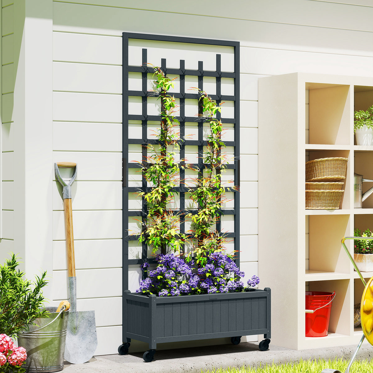 Trellis Planter on Wheels 186cm