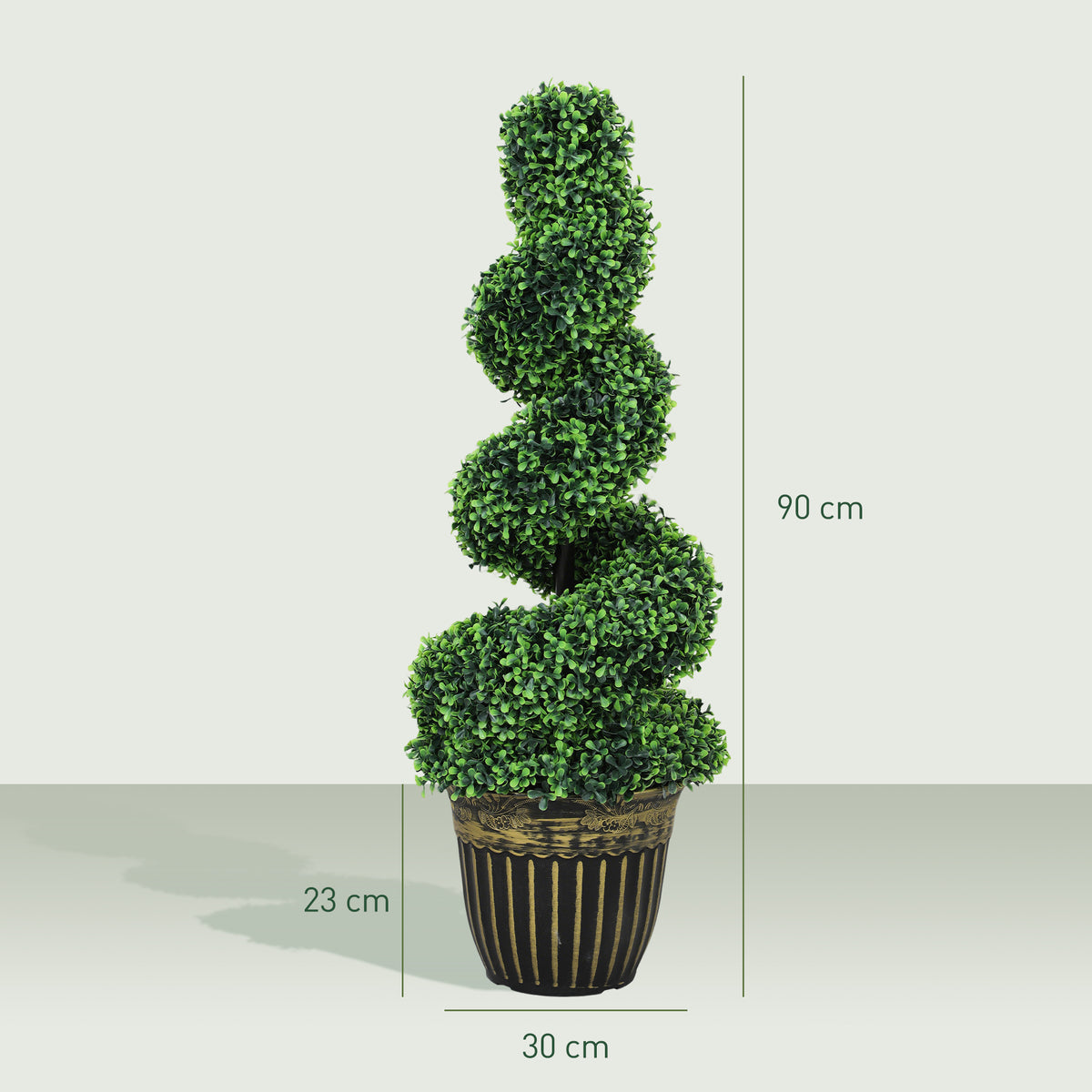 Artificial Spiral Boxwood Trees 90cm, Set of 2