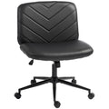 Criss-Cross Desk Chair on Wheels, Black