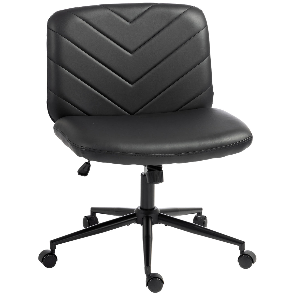 Criss-Cross Desk Chair on Wheels, Black