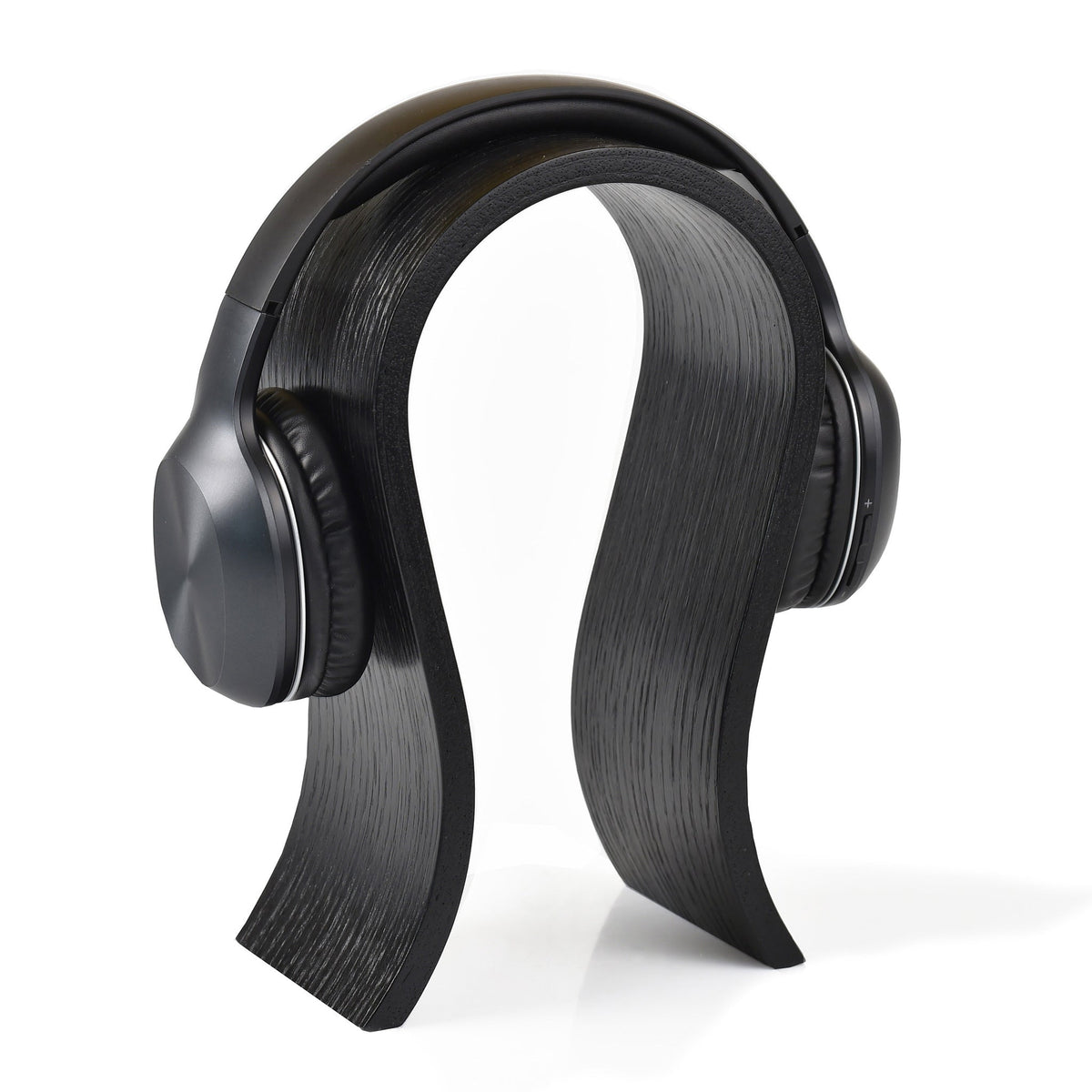 Curved Wooden Headphone Stand Riser | Premium Walnut Finish