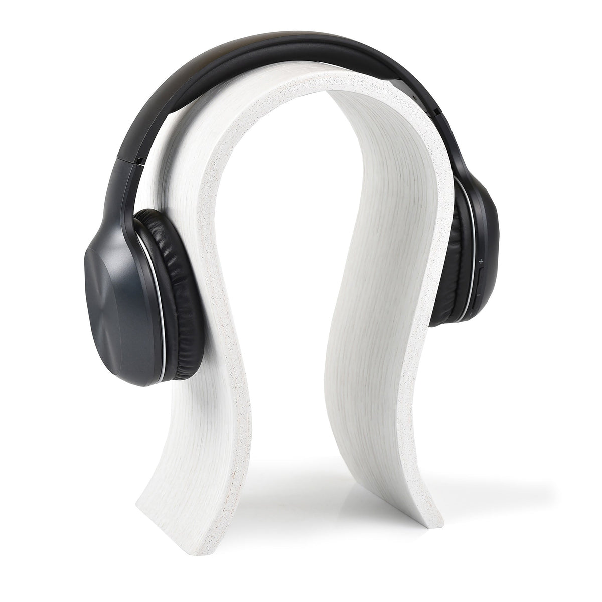 Curved Wooden Headphone Stand Riser | Premium Walnut Finish