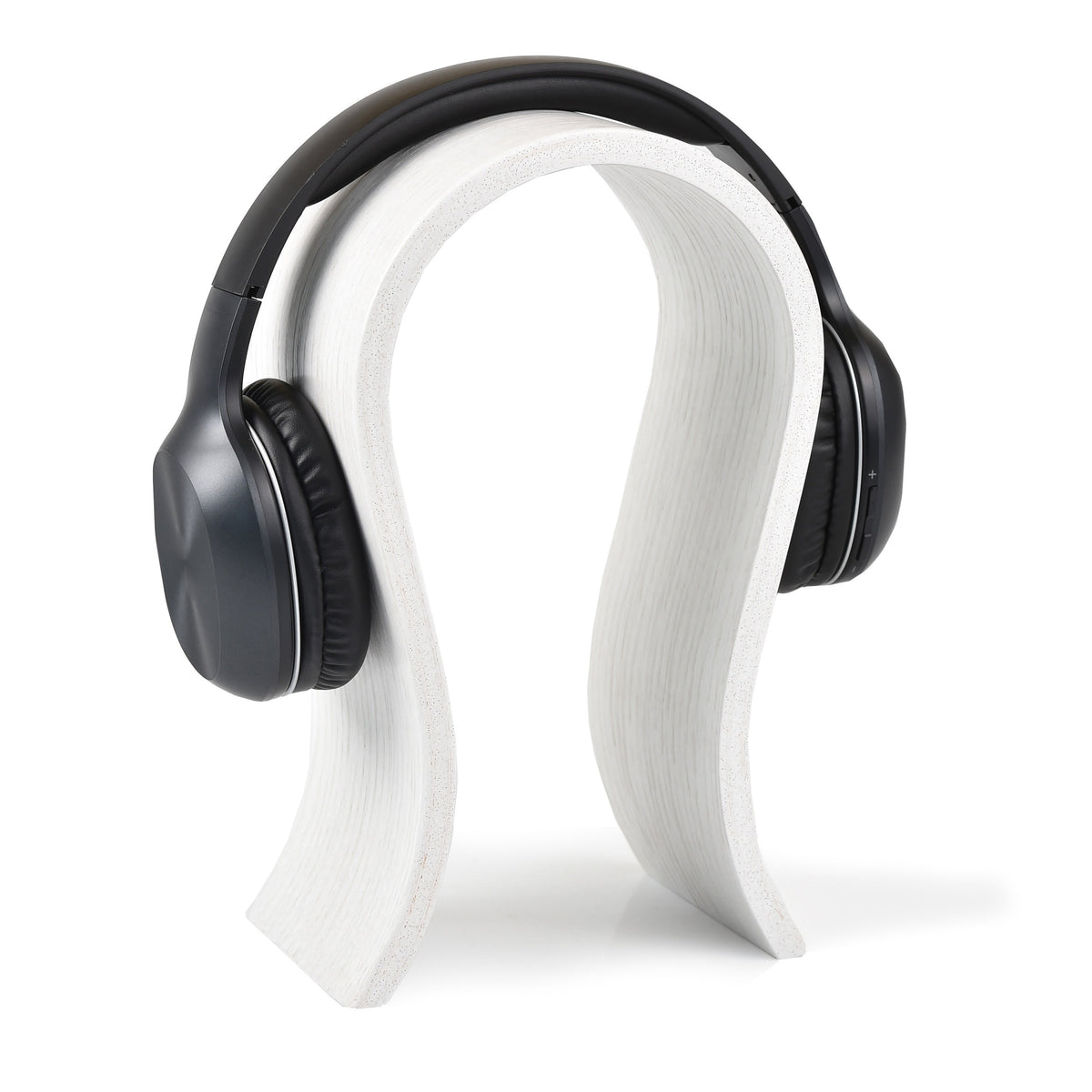 Curved Wooden Headphone Stand Riser | Premium Walnut Finish