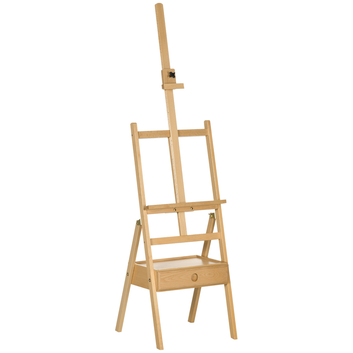 Beech wood artist easel with drawer