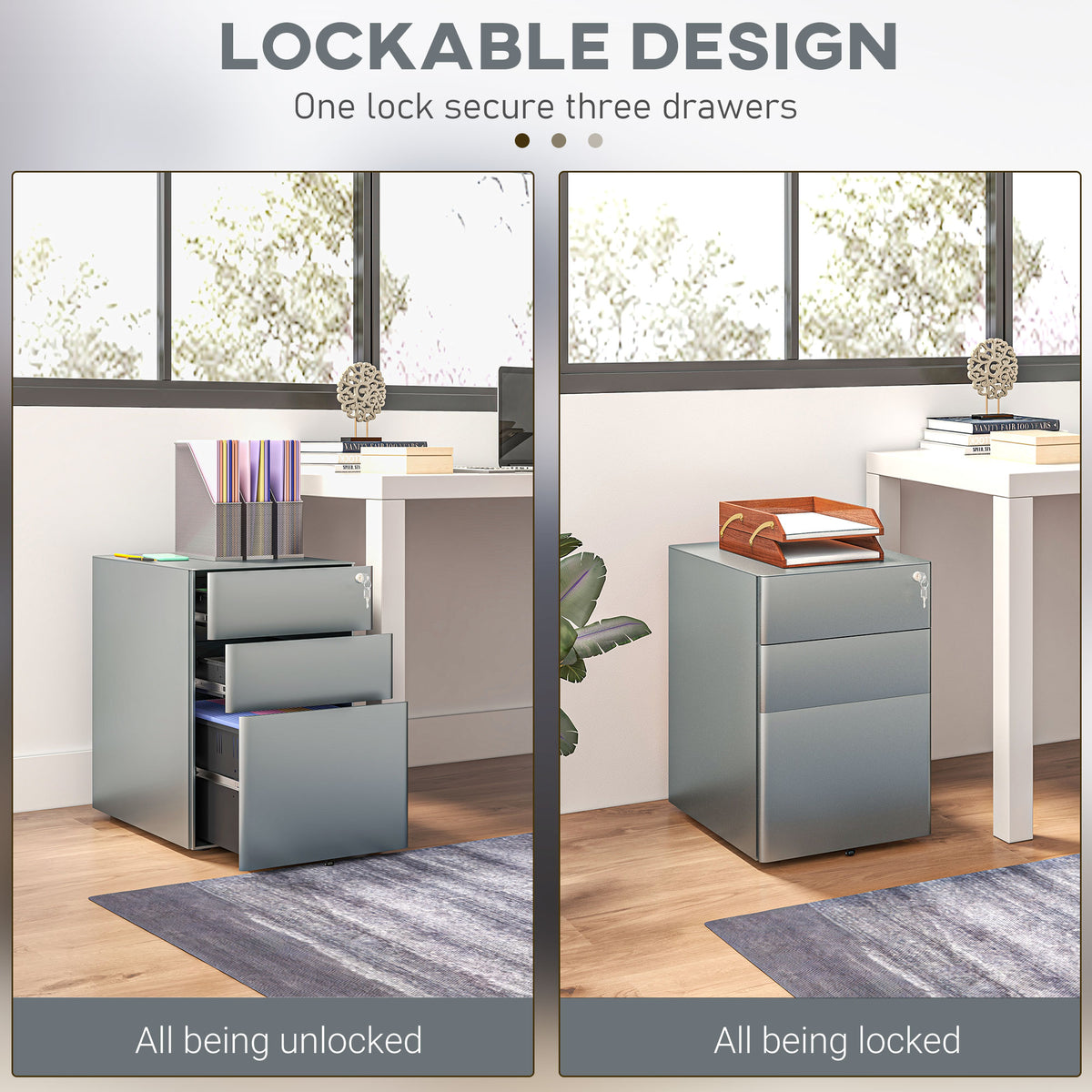 Rolling Steel Filing Cabinet
