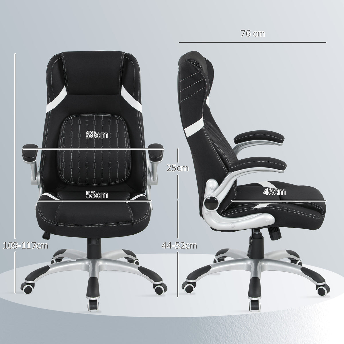 Linen-Look Ergonomic Office Chair