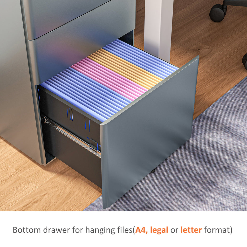 Rolling Steel Filing Cabinet