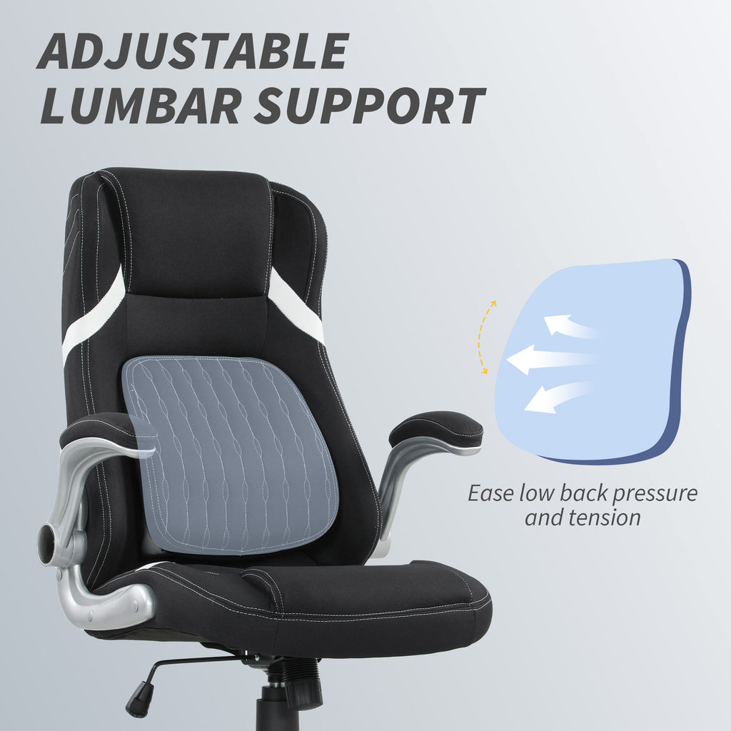 Linen-Look Ergonomic Office Chair
