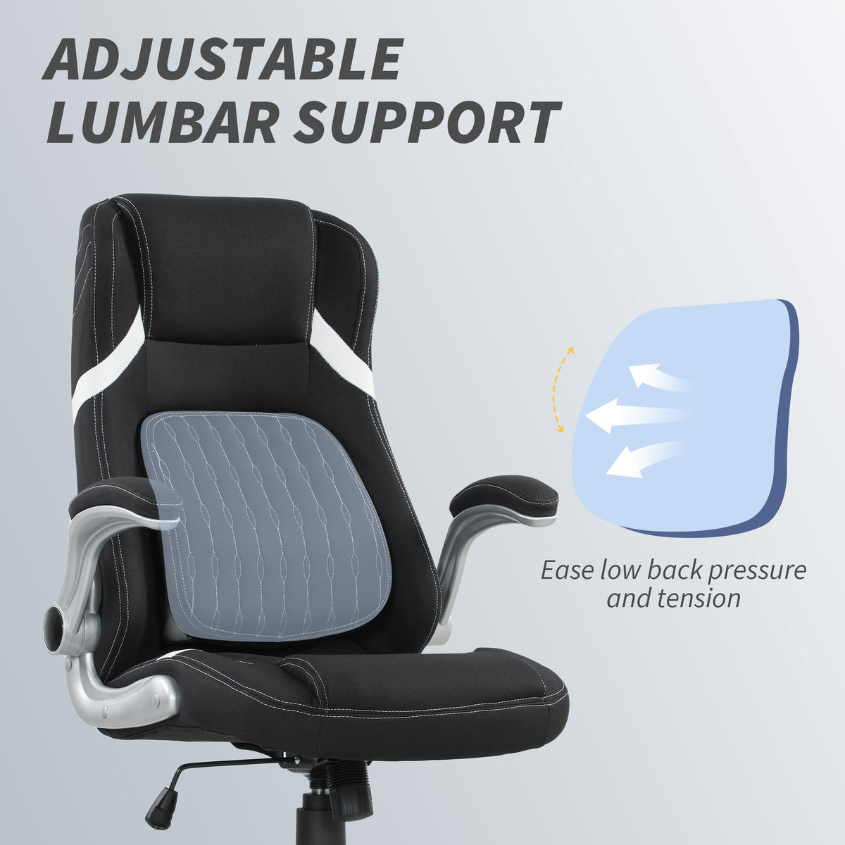 Linen-Look Ergonomic Office Chair