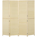 Natural bamboo 4-panel room divider, 180 x 180cm