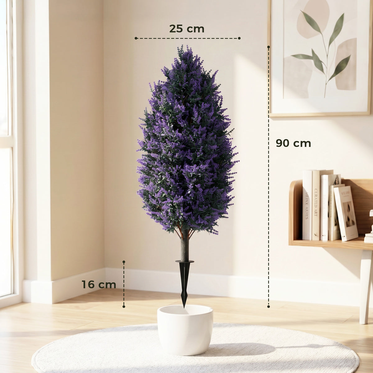 Artificial Lavender Plants 90cm, Set of 2