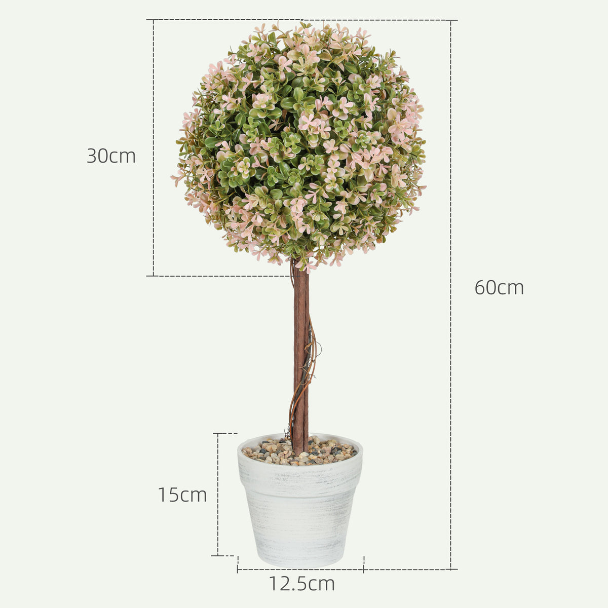 Artificial Murraya Flower Plants 60cm, Set of 2