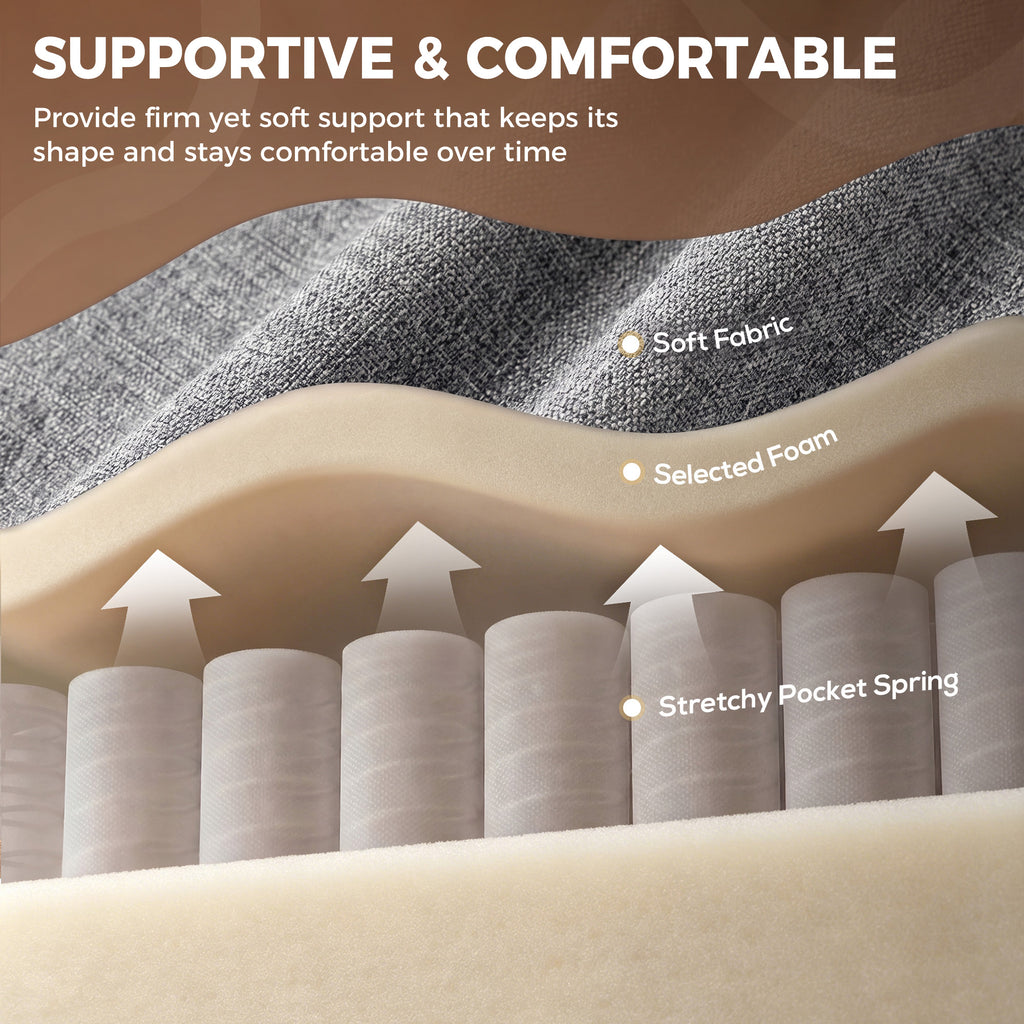 Ergonomic office chair with pocket springs and flip-up armrests
