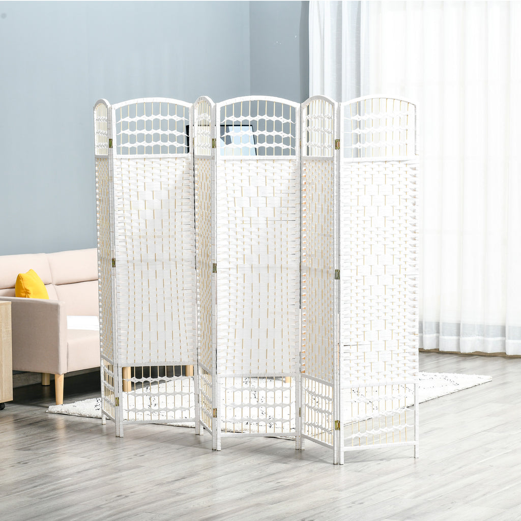 6-panel white room divider - view 6