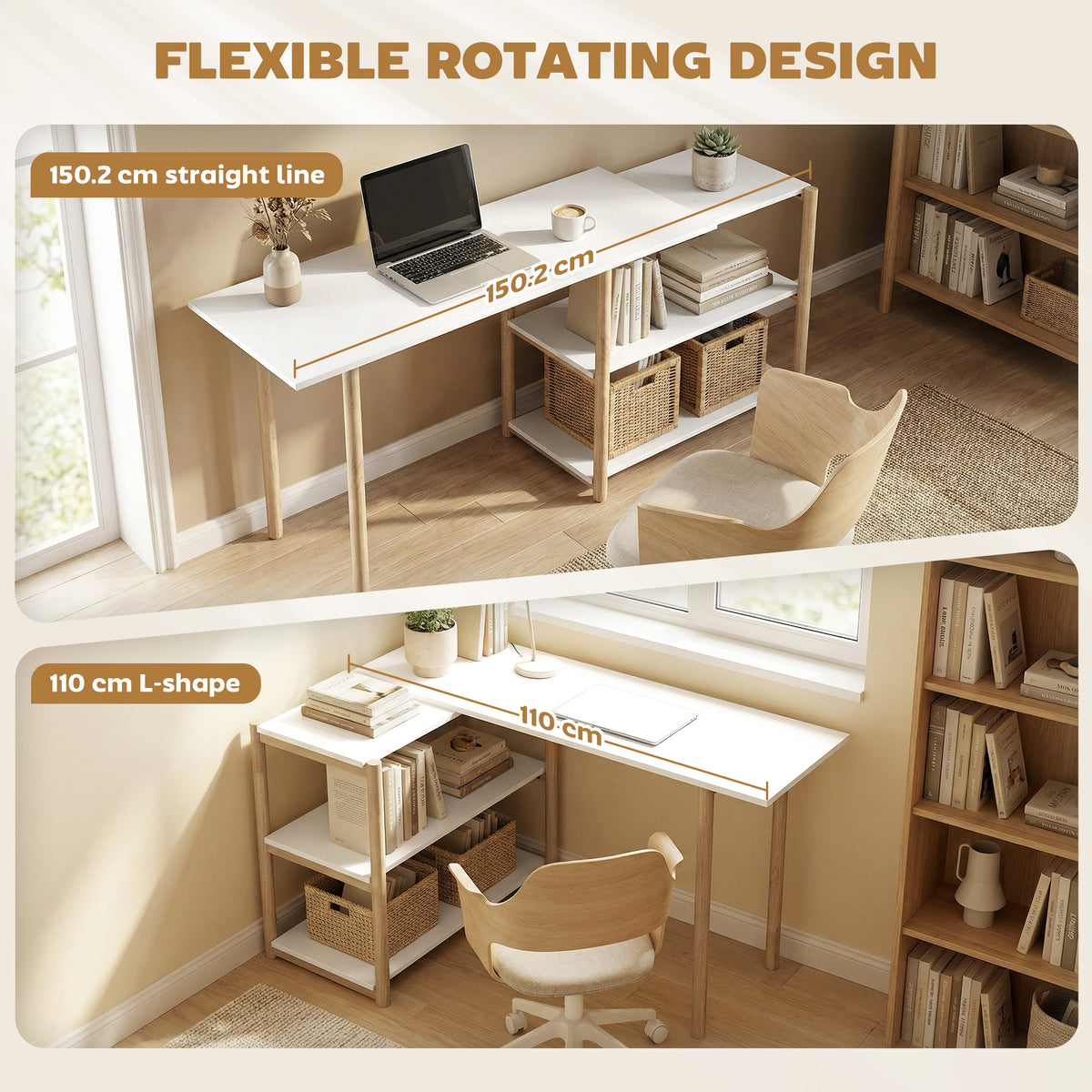 Rotating L-Shaped Desk
