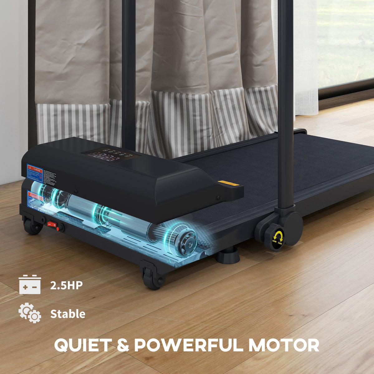 Under Desk Walking Pad Treadmill 2.5HP