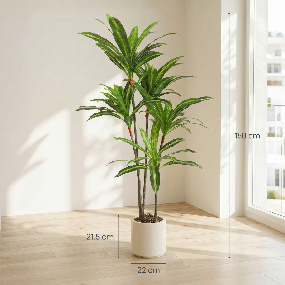 Artificial Dracaena Trees 150cm, Set of 2