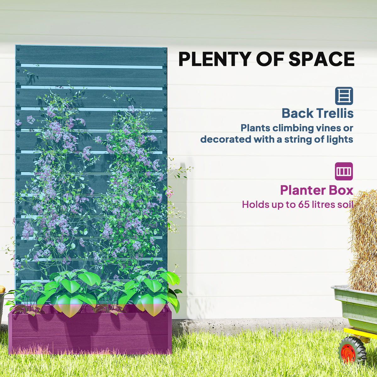 Planter with Trellis 180cm