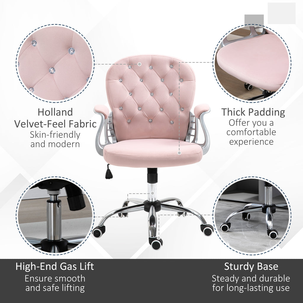 Velvet Diamante Desk Chair