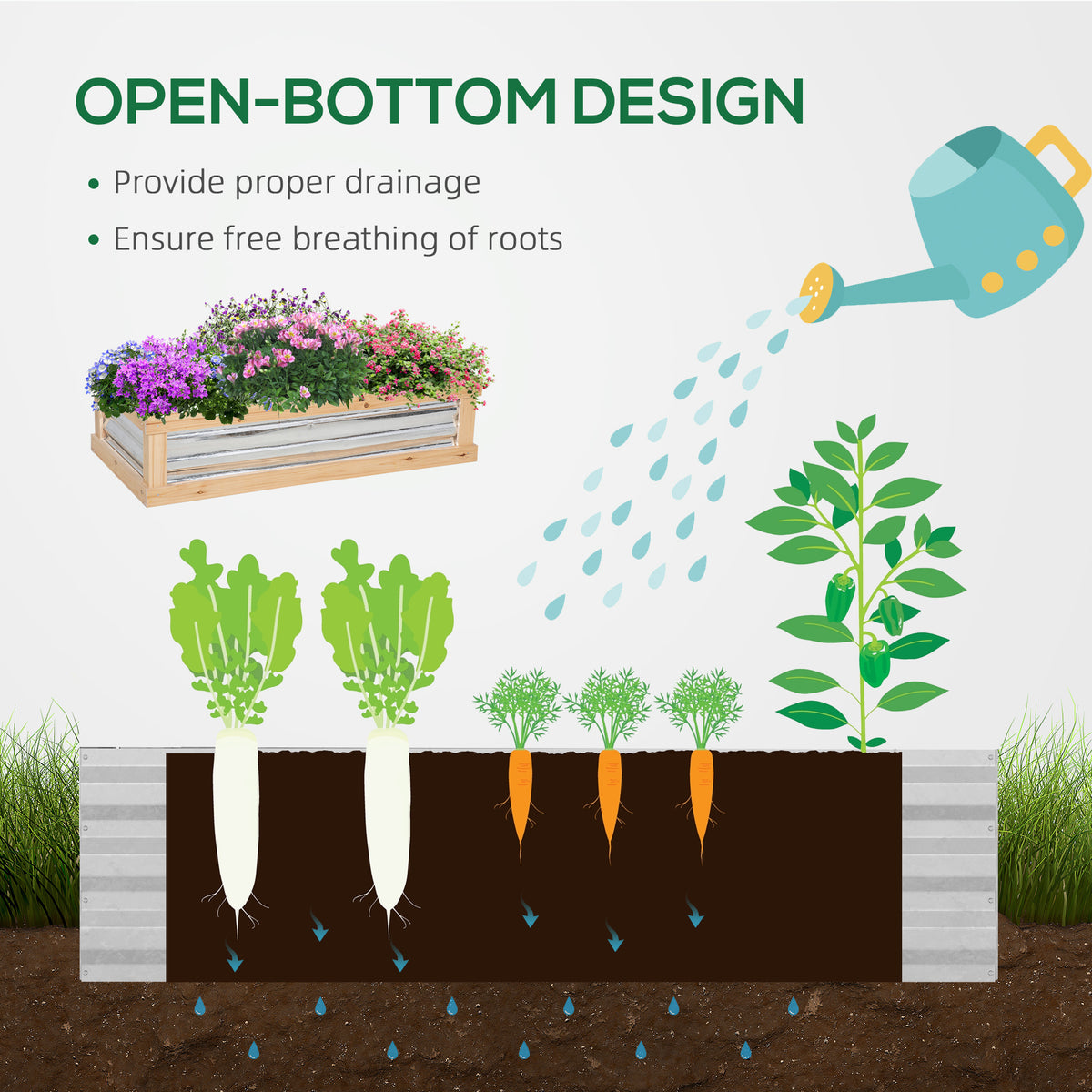Raised Bed with Greenhouse Top