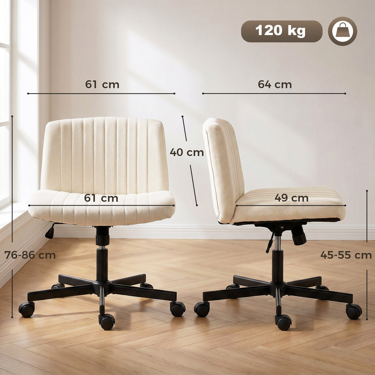 Criss-Cross Desk Chair on Wheels