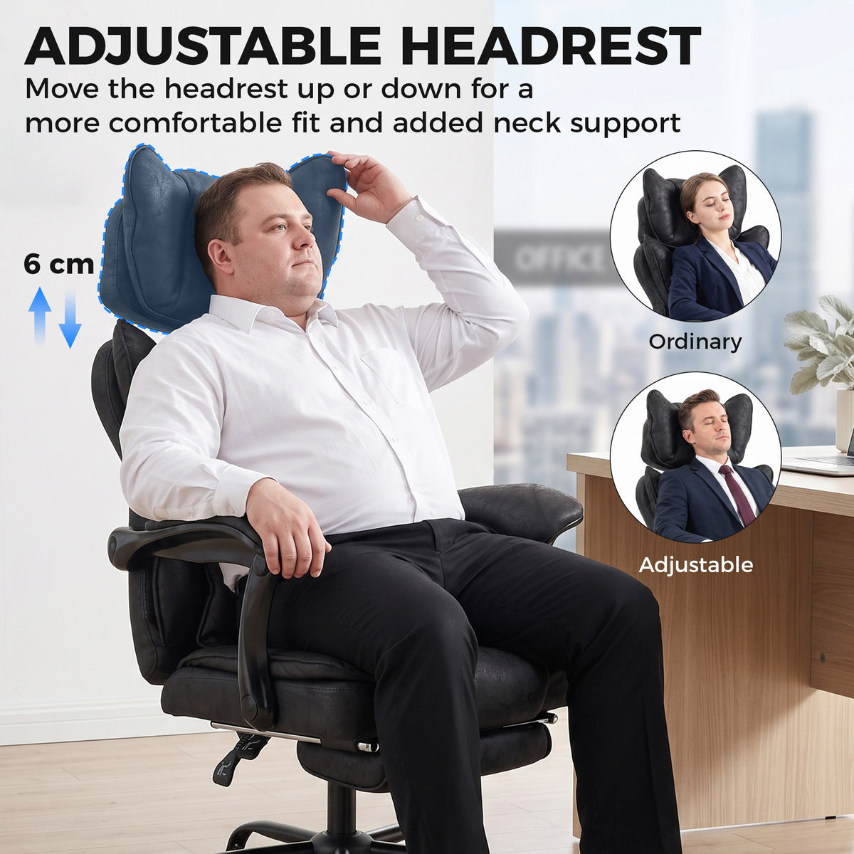 Big & Tall Executive Office Chair, Black