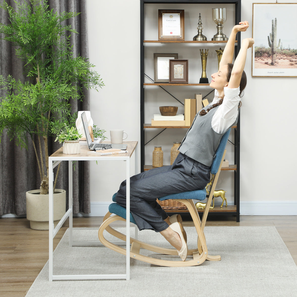 Ergonomic Kneeling Chair with Backrest