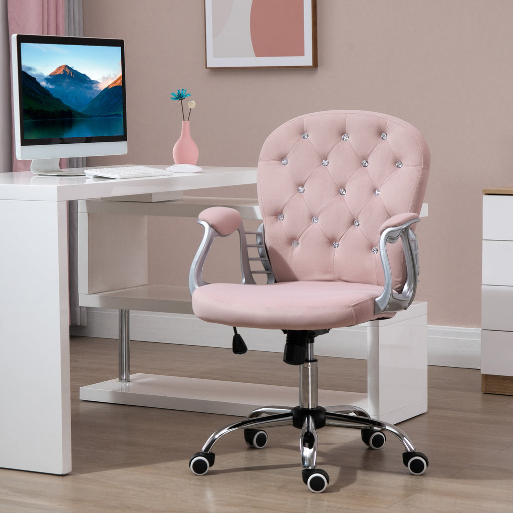 Velvet Diamante Desk Chair