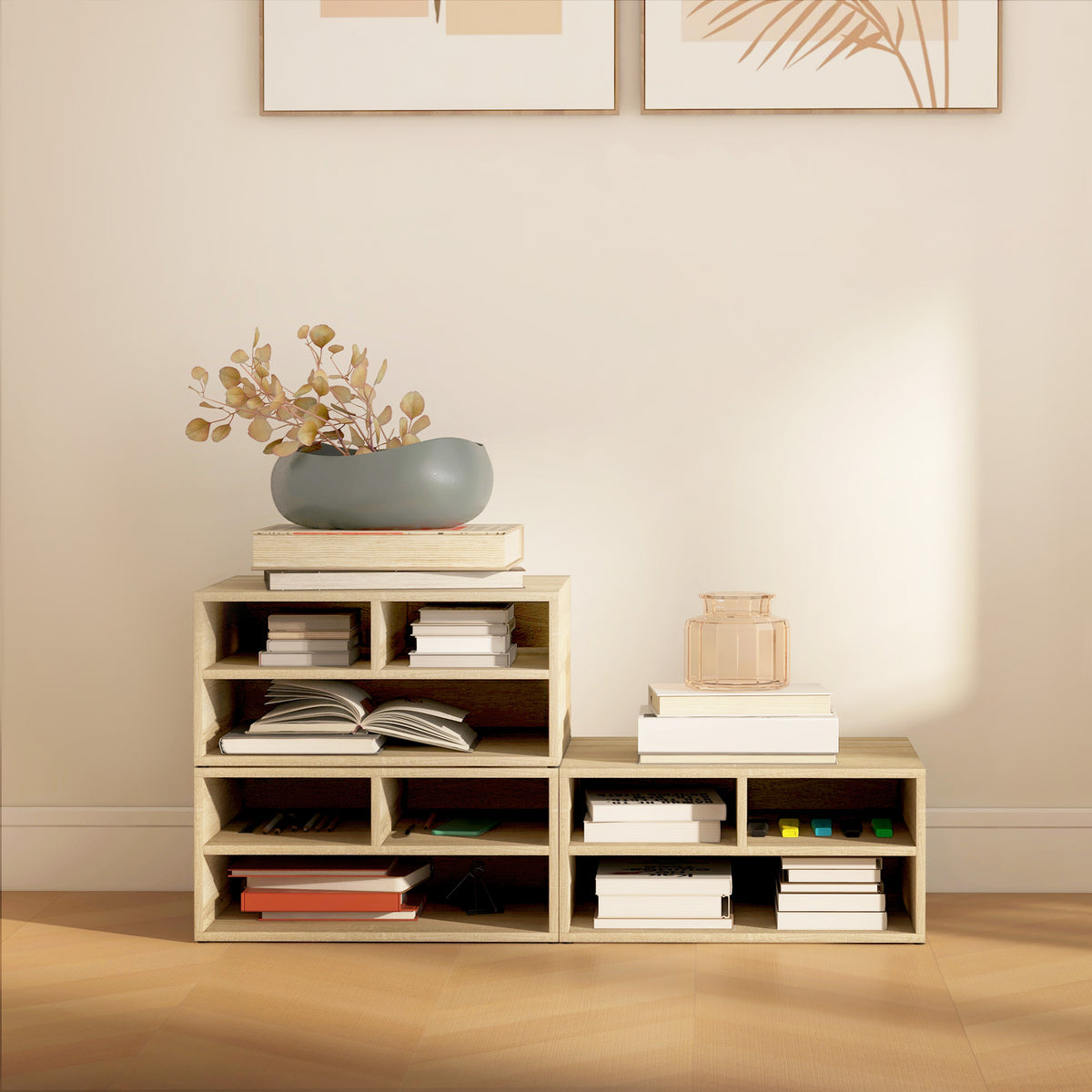 Printer and monitor stand, wood effect - view 3