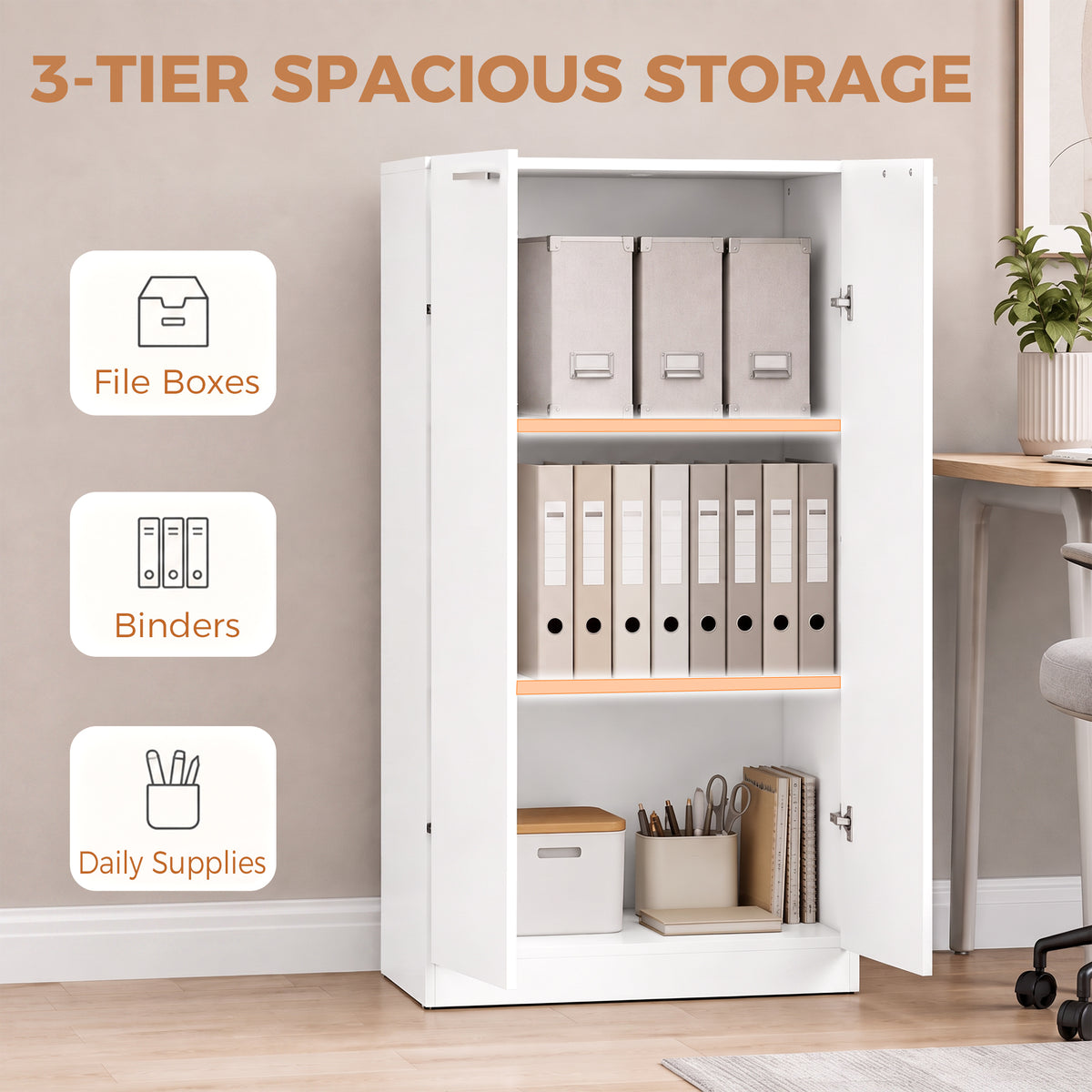 Tall Office Storage Cupboard