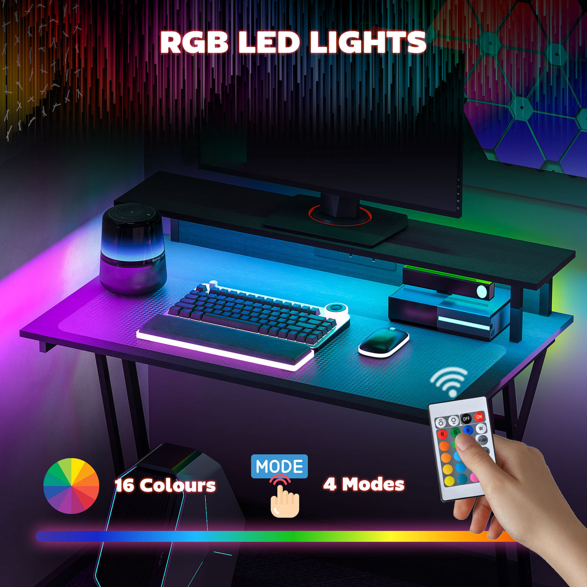 Z-Frame LED Gaming Desk