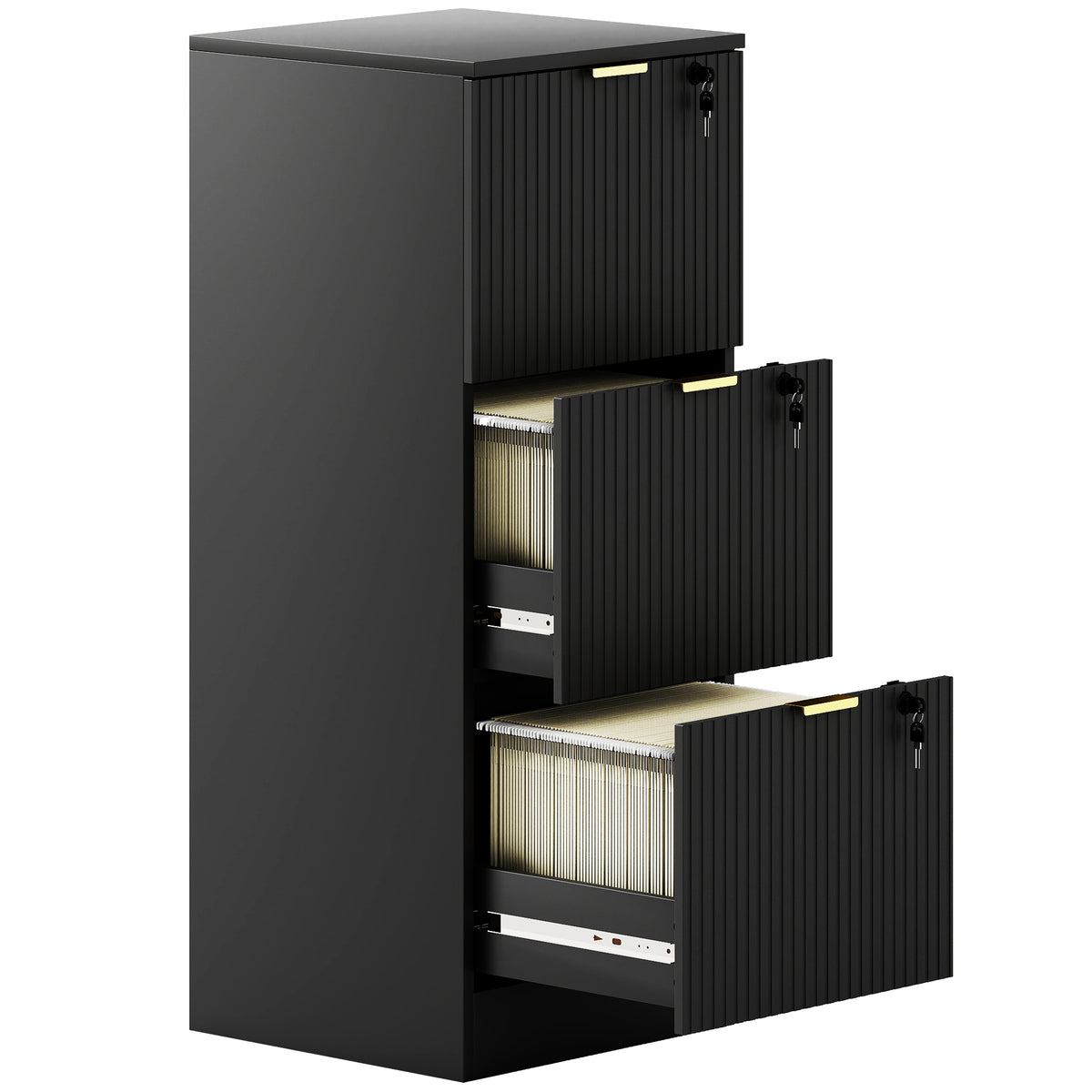 Fluted Filing Cabinet